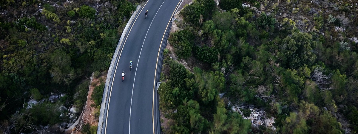 Cyclists on Clarens Drive